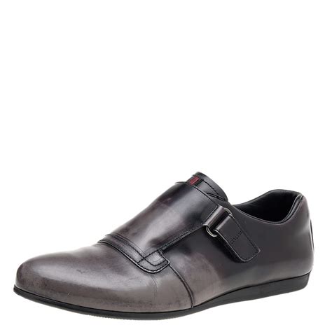 prada baltico leather single monk strap shoes|monk straps with shorts.